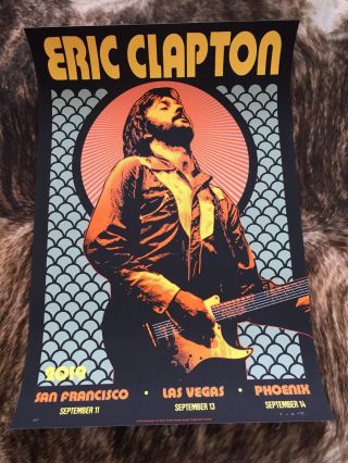 Eric Clapton 2019 Tour Poster Scrojo