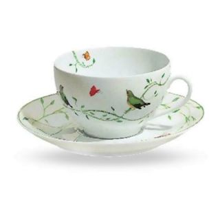 RAYNAUD Histoire Naturelle Wing Song Breakfast Cup & Saucer Set of 2 2