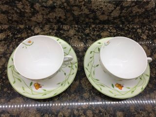 RAYNAUD Histoire Naturelle Wing Song Breakfast Cup & Saucer Set of 2 4
