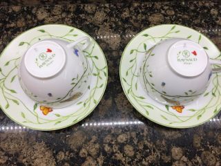 RAYNAUD Histoire Naturelle Wing Song Breakfast Cup & Saucer Set of 2 5