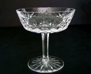 4 Lismore by Waterford Crystal Cut Glass Champagne / Tall Sherbet Ireland signed 3