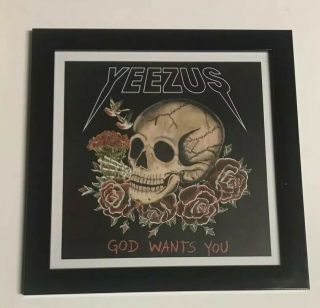 Kanye West Yeezus " God Wants You " Limited Edition Framed Tour Print 3197/5000