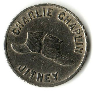 CHARLES CHARLIE CHAPLIN Silent Film Tramp 1915 JITNEY Movie Promo TOKEN Coin 2