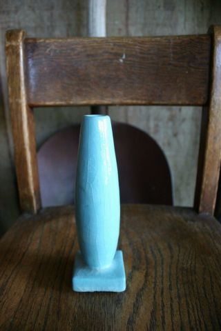 Newcomb College Pottery Stamped Bud Vase Robin 