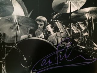 Carl Palmer Signed Autographed 11 X 14 B&w Photo Emerson Lake And Asia Proof