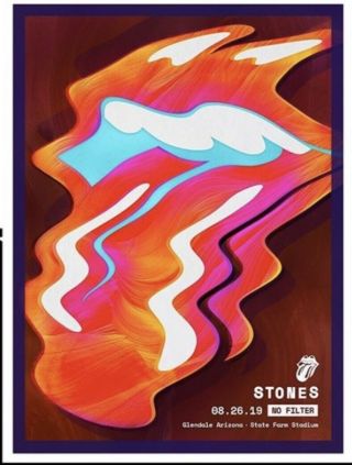 The Rolling Stones Poster 8/26 2019 State Farm Stadium Glendale Arizona Phoenix