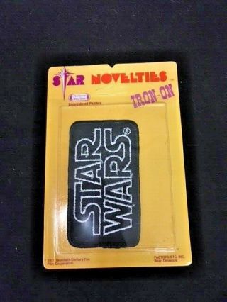 Star Wars Logo Patch Embroidered Iron On Star Novelties 1977 In Package