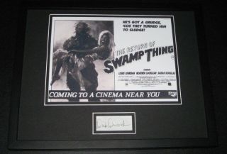 Dick Durock Signed Framed 11x14 Photo Display Return Of Swamp Thing