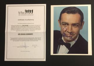 Sean Connery Signed Autographed 8x10 James Bond Photo,