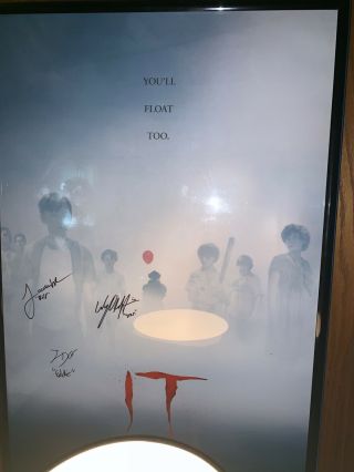 IT signed poster from comic con 2017.  pennywise not Michael Myers Jason or freddy 5