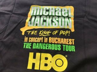 Vintage Michael Jackson Hbo Dangerous Tour T - Shirt