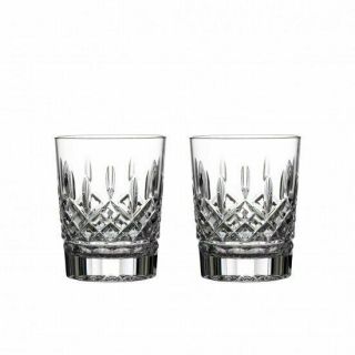 Set Of 2 Waterford Crystal Lismore 12 Oz.  Double Old Fashion Dof Tumblers