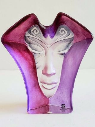 Mats Jonasson Morgana Glass Art Sculpture Masq Series