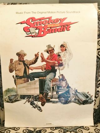 Smokey And The Bandit Poster - 24 " X 18 " - Burt Reynolds / Sally Field - 1977