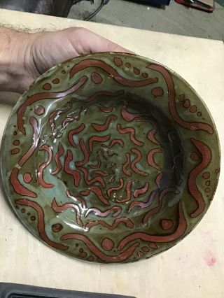 Paul Bellardo Pottery Bowl Artwork Plate 2006 9”x 9”x 1 1/2”