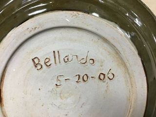 Paul Bellardo Pottery Bowl Artwork Plate 2006 9”x 9”x 1 1/2” 4