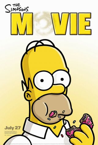 The Simpsons Movie Poster 2 Sided Rare 27x40 Matt Groening