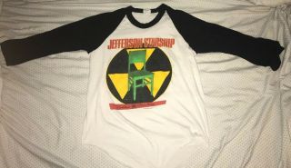Vintage 80s 1984 Jefferson Starship Tour Baseball T Shirt Band Nuclear Furniture