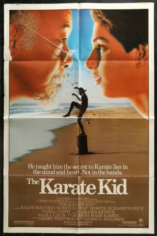 The Karate Kid Authentic Original 1984 One Sheet Movie Poster 27 X 41