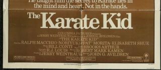 THE KARATE KID Authentic ORIGINAL 1984 ONE SHEET MOVIE POSTER 27 x 41 2