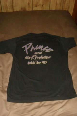 Rare PRINCE AND THE REVOLUTION WORLD TOUR 1985 LARGE CONCERT T - SHIRT 6