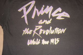Rare PRINCE AND THE REVOLUTION WORLD TOUR 1985 LARGE CONCERT T - SHIRT 7