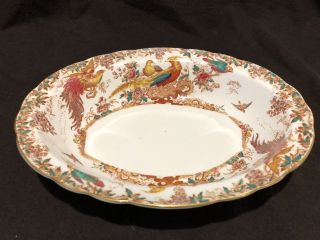 Royal Crown Derby Olde Avesbury Open Oval Vegetable Bowl Serving Dish 10 1/8 " L