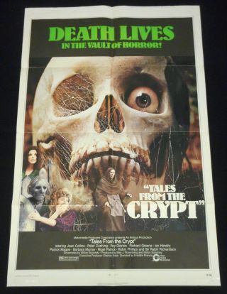 Tales From The Crypt 1972 Orig 1 Sheet Poster Peter Cushing Joan Collins Horror