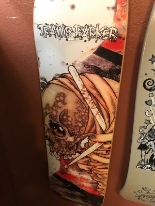 Pushead Tribute To Travis Barker Skateboard Deck Zorlac Metallica