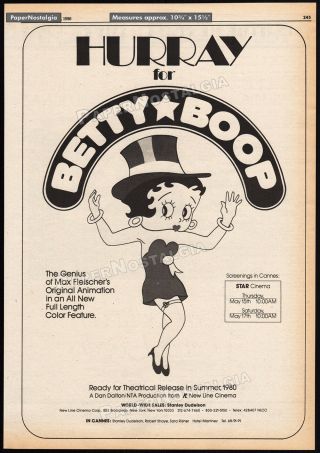 Hurray For Betty Boop_original 1980 Trade Print Ad Promo / Poster_president