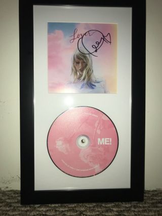 Taylor Swift Framed Signed Lover Cd Booklet Autograph