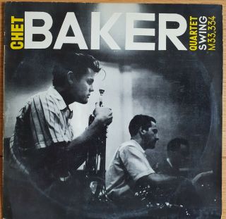 Rare Jazz 10 " Lp Chet Baker Quartet Vol 2 French Vogue Swing M 33.  334