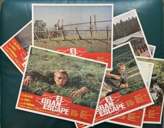The Great Escape Steve Mcqueen Mexican Lobby Card Set