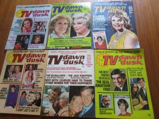 6 Vintage 1971 Tv Dawn To Dusk Magazines Many Stars From The Time