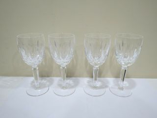 Set Of 4 Waterford Crystal Kildare Claret Wine Glasses 6.  5 " Tall