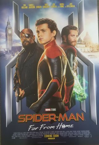 Spider - Man Far From Home Intl D Movie Poster Double Sided 27x40