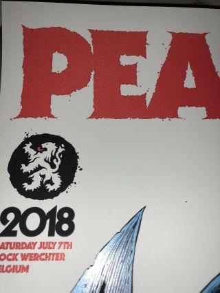 Pearl Jam Poster Print Belgium 2018 Ken Taylor Gig Tour Artist Show Eddie Vedder 5