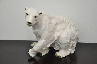 Vintage Royal Dux Large Polar Bear Made In Czechoslovakia