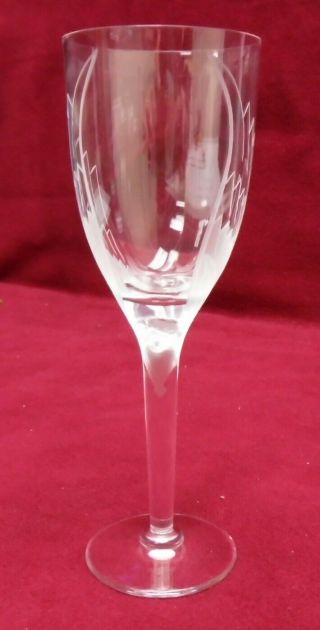 Lalique France Crystal Ange Pattern Fluted Champagne Glass Or Goblet - 8 "