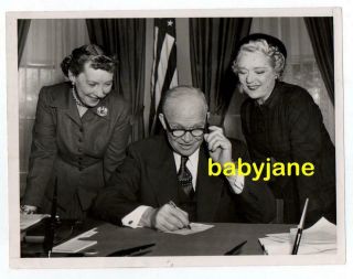 Mary Pickford President Eisenhower Orig 7x9 Photo 1953 W/ Mary 