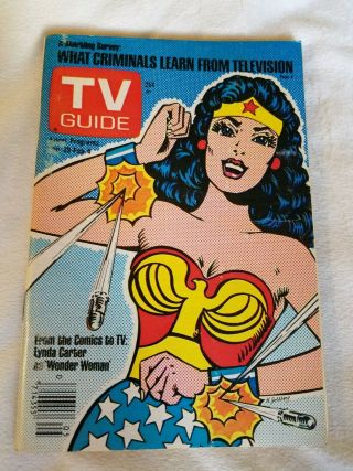 Tv Guide 1977 Wonder Woman Lynda Carter Comic Book Near York