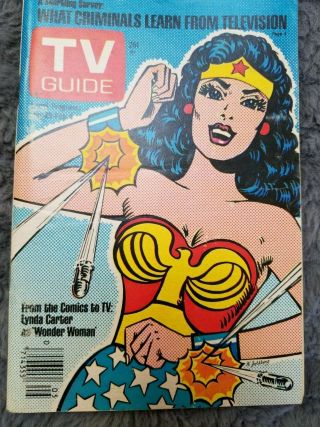 TV Guide 1977 Wonder Woman Lynda Carter Comic Book Near York 2