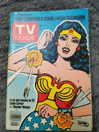 TV Guide 1977 Wonder Woman Lynda Carter Comic Book Near York 3