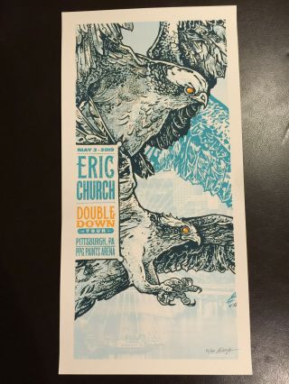 Eric Church Tour Poster Pittsburgh Concert May 3 2018 Double Down Xx/100