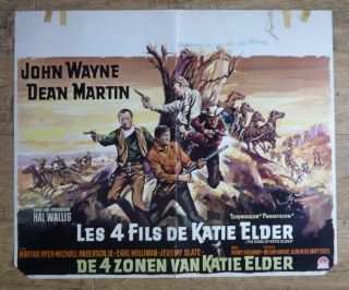 John Wayne Sons Of Katie Elder Western Belgian Movie Poster 