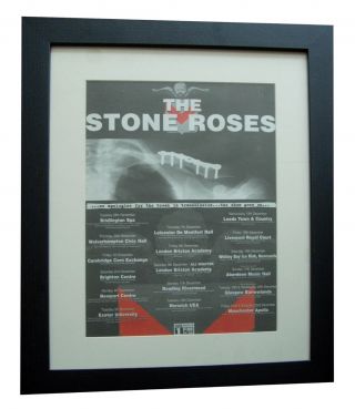Stone Roses,  Coming,  Tour,  Poster,  Ad,  1995,  Quality Framed,  Fast Global Ship