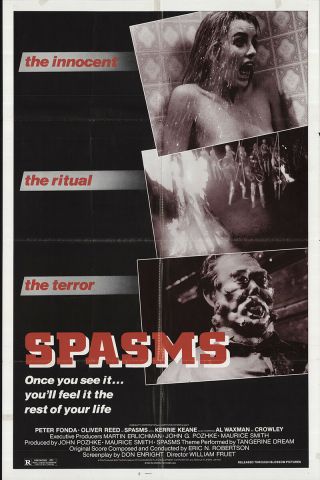 Spasms 1983 27x41 Orig Movie Poster Fff - 62043 Fine,  Very Good Peter Fonda Horror