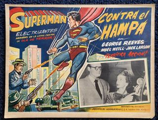 Superman Versus The Hampa George Reeves Mexican Lobby Card 1954