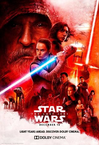 Star Wars The Last Jedi Movie Poster Dolby Film Art Print 13x20 " 24x36 " 27x40 "