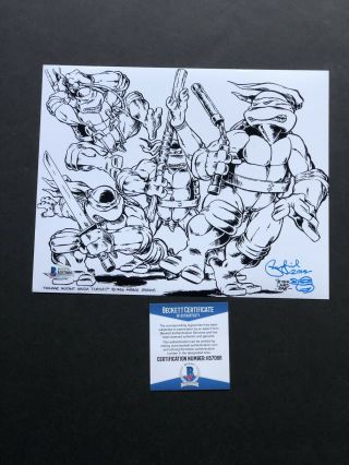 Peter Laird Autographed Signed 8x10 Photo Beckett Bas Tmnt Ninja Turtles Wow